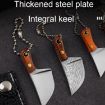 Mini Knife Keychain with Holster - Long Kitchen Knife Laser Pattern - 3