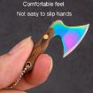 Mini Knife Keychain with Holster - Long Kitchen Knife Laser Pattern - 5