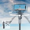 2m Black Metal Tripod Selfie Stick with 4 Expansion Interfaces for Phone - 3