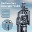 2m Black Metal Tripod Selfie Stick with 4 Expansion Interfaces for Phone - 5