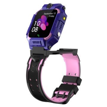 Q19 1.44" 2G Kids Smart Watch with Camera & GPS - Purple, Waterproof - 1
