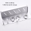 Small Black Wall Mounted Hair Dryer Holder - Hole-Free Aluminum Shelf - 2