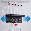 Small Black Wall Mounted Hair Dryer Holder - Hole-Free Aluminum Shelf - 6