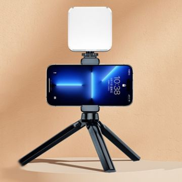 Portable Phone Fill Light - White Light, Tripod, Hot Boot & Clip Included - 1