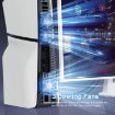 PS5 Slim Host Optical Drive/Digital Version with RGB Light Cooling Fan - 6