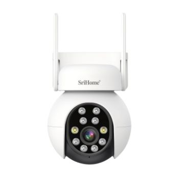 SriHome SH052 5MP PTZ IP Camera, AI Tracking, Night Vision, UK Plug - 1