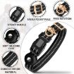 AirTag Tracker Silicone Sleeve Dog Collar, Reflective Nylon, Size L, Black - 3