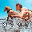 AirTag Tracker Silicone Sleeve Dog Collar, Reflective Nylon, Size L, Black - 7