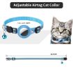 AirTag Pet Anti-Lost Collar Protector for Cats with Reflective Bell (Blue) - 4