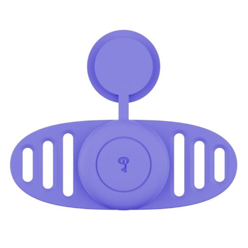 Airtag Binaural Waterproof Tracker Case for Pet Collar, Violet Purple - 1
