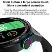 GT3Pro 1.28" Health Monitoring Smart Watch with NFC - Black Leather - 3