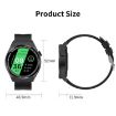 GT3Pro 1.28" Health Monitoring Smart Watch with NFC - Brown Leather - 2
