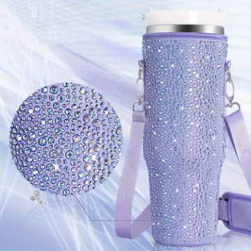 Stanley 40oz Cup Neoprene Insulated Cover, Portable, Purple - 1