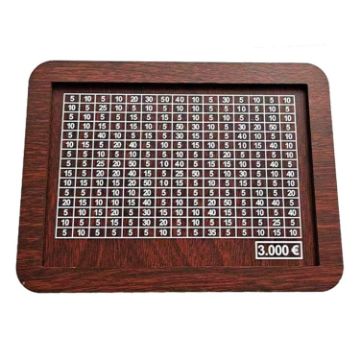 Dark Brown Wooden Money Box Piggy Bank with Counter - 3000 Euros Capacity - 1