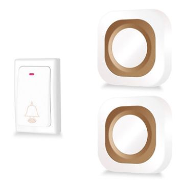 Wireless Home Doorbell, Self-Generated, No Batteries, 1 For 2, White (EU Plug) - 1