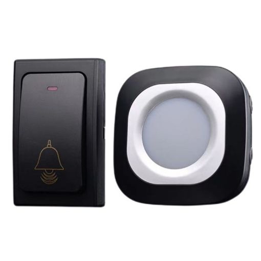Wireless Smart Doorbell, Battery-Free, Remote Control, 1 For 1 Black (US Plug) - 1