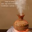 Dark Wood LED Light Aromatherapy Diffuser & Quiet Humidifier Vase 2-in-1 - 6