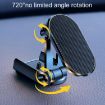 D11 Magnetic Folding Car Phone Holder - Rotatable Dashboard Stand Silver - 4
