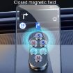D11 Magnetic Folding Car Phone Holder - Rotatable Dashboard Stand Silver - 7