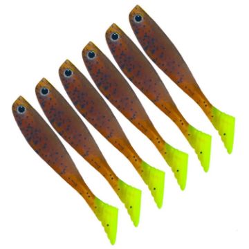 HENGJIA T-Tail Soft Dummy Bait Lures 6pcs, 10cm 5.3g, Color 6 - 1