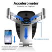 FAIK Silver Frosted Car Phone Holder Air Vent Gravity Sensor Bracket - 4