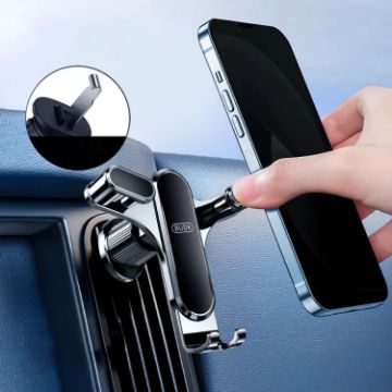 Triangle Gravity Sensor Car Phone Holder - Air Vent Mount, Hook Model - 1