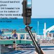 DJI Osmo Pocket 3 HEPAIL Extended Adapter Handle Cold Shoe Bracket - 9