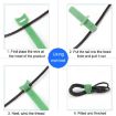 20pcs Black Nylon Tying Straps 12x150mm - Cable Storage Bundle - 8