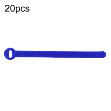 20pcs Blue T-Shape Nylon Data Cable Strap 12x200mm Binding Tie - 1
