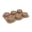 6 Holes Brown Silicone Folding Nursery Box for Plants & Flowers - 4