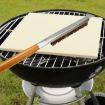 21" Wooden Handle Pizza Oven Brush with Stone Scraper, Copper Bristles - 2