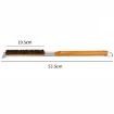 21" Wooden Handle Pizza Oven Brush with Stone Scraper, Copper Bristles - 4