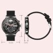 V60 1.39" Waterproof Bluetooth Call Smart Watch - Black Steel - 3