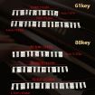 Removable Silicone Piano Notes Guide for 88-Key Keyboard, White/Black Text - 3
