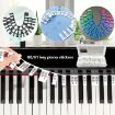 Removable Silicone Piano Notes Guide for 61-Key Keyboard - White Text - 2