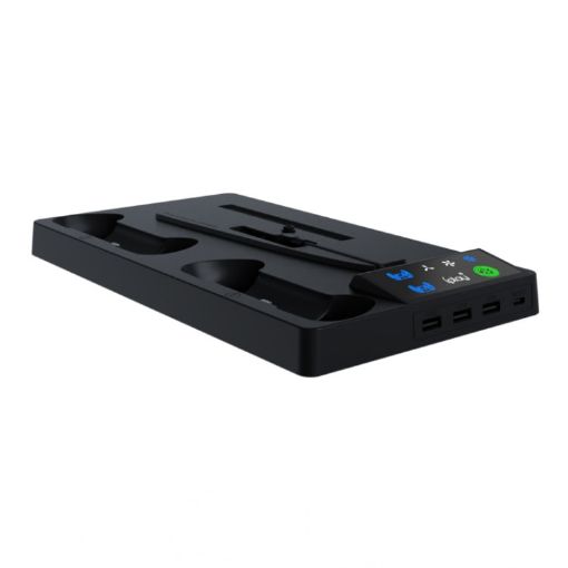 PS5 Slim iplay HA-8006 Cooling Dock & Dual Charging Stand (Black) - 1