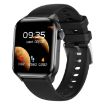 T12Pro 1.85" IP67 Waterproof Sports Health Bluetooth Call Smart Watch Black - 1