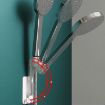 Adjustable White Shower Rack - Multifunctional Universal Bathroom Shelf - 5