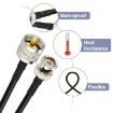 5m BNC Male to UHF Male RG58 Adapter Cable - 3