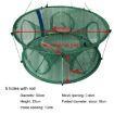 5-Hole Green Automatic Folding Fish Net with Support Rod for Fishing - 2