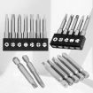 Triangular Plum Blossom Bit Set - 5pcs Chrome Vanadium Steel Magnetic - 8
