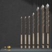 3mm Hex Shank Spiral Flute Alloy Drill Bits for Glass Tile, Four Edge - 2