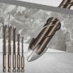 3mm Hex Shank Spiral Flute Alloy Drill Bits for Glass Tile, Four Edge - 8