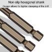 5mm Hex Shank Spiral Flute Drill Bits for Glass Tile - Four Edge Drivers - 5