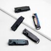 Red Forged Carbon Compact Key Organizer - Holds 2-6 Keys, Metal Chain - 8
