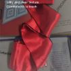 Wine Red Ribbon Erotic Eye Mask Bondage Tie Up Toys for Adults - 2