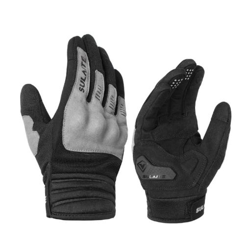 SULAITE XXL Gray Motorcycle Riding Touch Screen Full Finger Gloves - 1