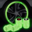 Luminous Car Motorcycle Tire Valve Caps 4pcs Set - Pink Sports Car - 9