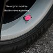 Luminous Tire Valve Caps 4pcs Set - Yellow Black Flag for Car/Motorcycle - 8