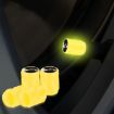 Luminous Car Motorcycle Tire Valve Caps 4pcs Set - Yellow Sports Car - 1